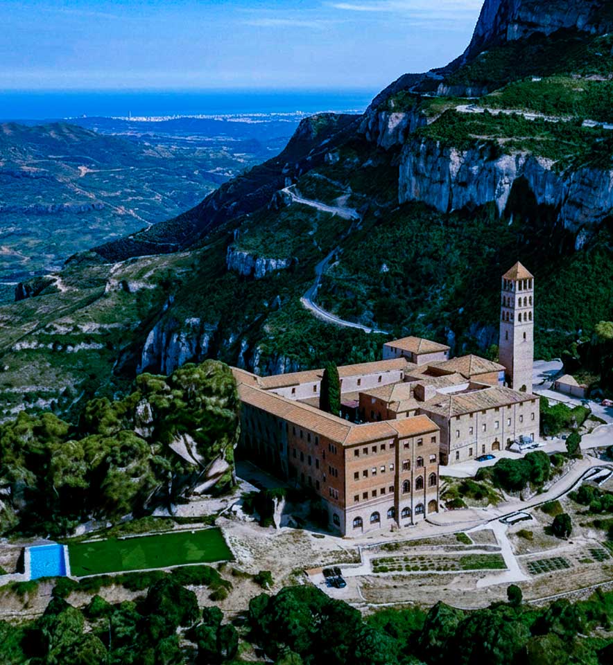 View of the Monastery-of-Motserrat